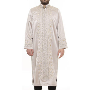 Ahmed Muhiddin Piri Imams Jubbah S, M, L, XL Muslim Mens Prayer Daffah, Islamic Mens Long Kurta, Lux Embroidered Thobe, Jubba Thawb Bisht