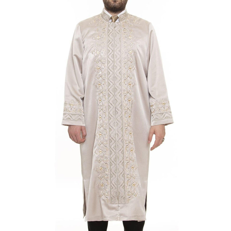 Ahmed Muhiddin Piri Imams Jubbah S, M, L, XL Muslim Mens Prayer Daffah, Islamic Mens Long Kurta, Lux Embroidered Thobe, Jubba Thawb Bisht
