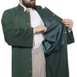 Grandad Collet Dark Green Turkish Jubba S, M, L, XL Thobe, Galabiyya, Jubbah, Disdasha, Cubbe, Long Kurta, Muslim Clothing