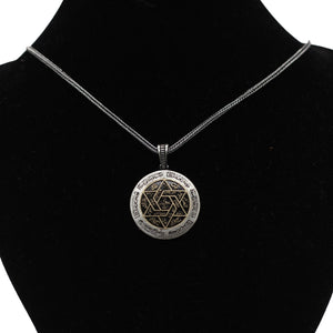 Seal of the Suleiman Handmade 925 Sterling Silver Medallion, Star of David Necklace, Muhru Suleiman Silver Pendant, Seal of Solomon