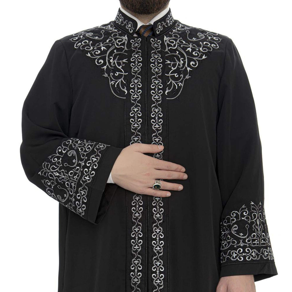 Last Ottoman Sultan Abdulhamid Jubbah S, M, L, XL, XXL Muslim Mens Prayer Daffah, Islamic Mens Long Kurta, Lux Embroidered Thobe, Bisht