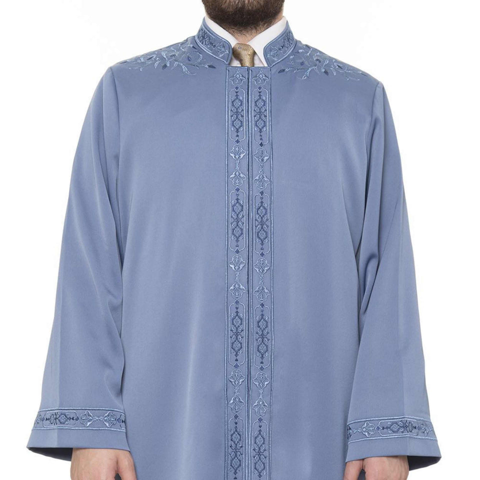 Uqba Imams Jubbah S, M, L, XL Muslim Mens Prayer Daffah, Islamic Mens Long Kurta, Lux Embroidered Thobe, Jubba Thawb Bisht