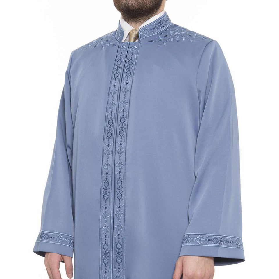 Uqba Imams Jubbah S, M, L, XL Muslim Mens Prayer Daffah, Islamic Mens Long Kurta, Lux Embroidered Thobe, Jubba Thawb Bisht