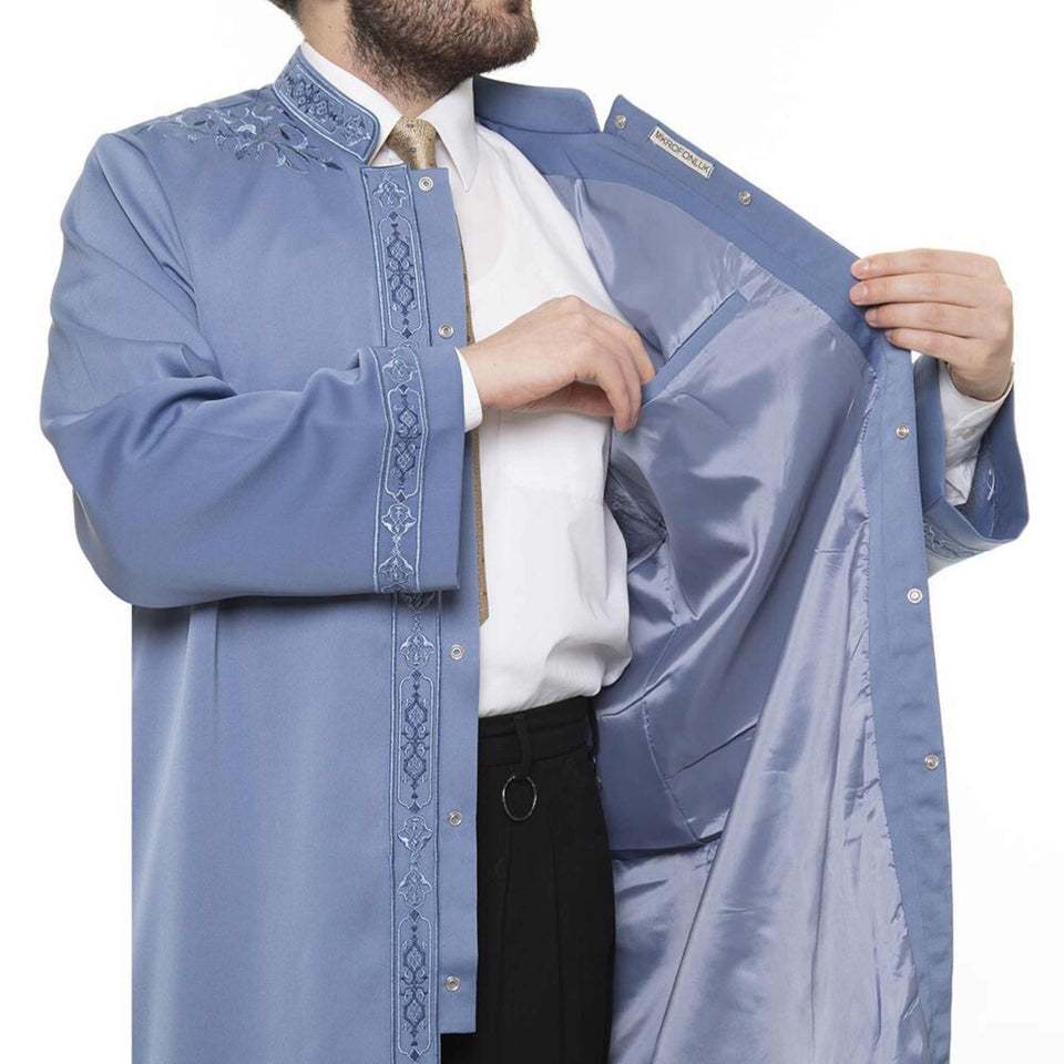 Uqba Imams Jubbah S, M, L, XL Muslim Mens Prayer Daffah, Islamic Mens Long Kurta, Lux Embroidered Thobe, Jubba Thawb Bisht