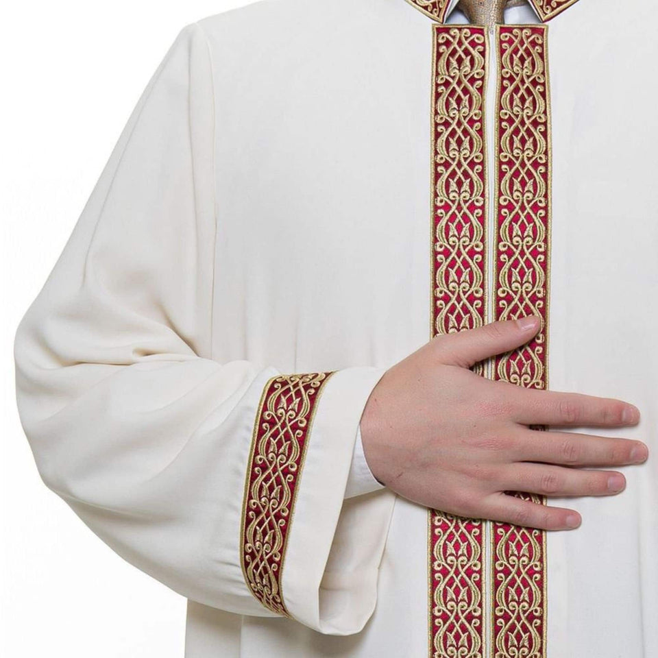 Muwahheed Imams Jubbah S, M, L Muslim Mens Prayer Daffah, Islamic Mens Long Kurta, Lux Bordured Thobe, Jubba Thawb Bisht