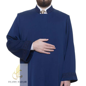 Lux Shehzada Imams Jubbah S, M, L, XL Muslim Mens Traditional Cubbe, Islamic Mens Daffah, Embroidered Thobe, Jubba Thawb Bisht