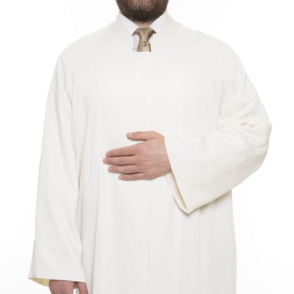 Ertugrul Ghazi Cream Turkish Jubba S, M, L, XL Thobe, Galabiyya, Jubbah, Disdasha, Cubbe, Long Kurta, Muslim Clothing