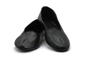 Luks crne papuče od prave kože sa ŽENSKOM veličinom | Indoor Socks | Baštenske cipele | Sobne kućne papuče | Ručno rađene kožne čarape