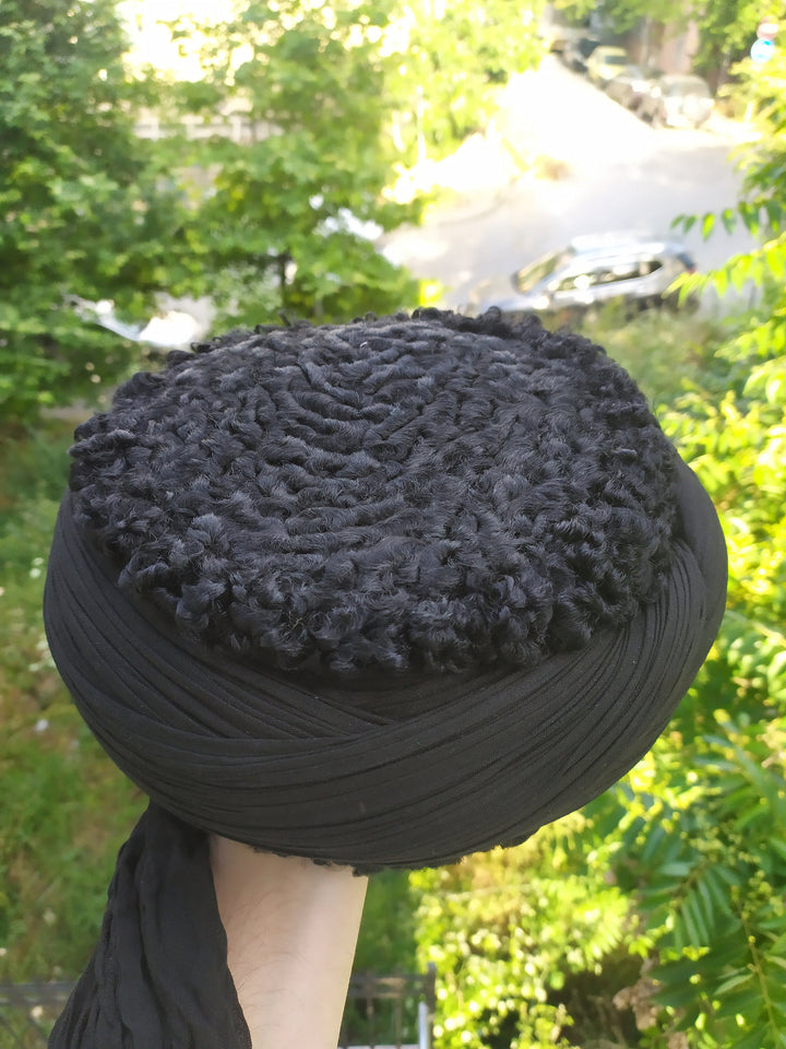 The imamah of Sheykh Shamil, Genuine Lamb Wool Hat of Imam of the Dagestan, Imam Shamil Papakha, Kubanka, Karakul Hat, Black Chechen Hat