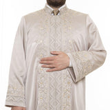 Ahmed Muhiddin Piri Imams Jubbah S, M, L, XL Muslim Mens Prayer Daffah, Islamic Mens Long Kurta, Lux Embroidered Thobe, Jubba Thawb Bisht