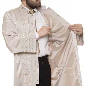 Ahmed Muhiddin Piri Imams Jubbah S, M, L, XL Muslim Mens Prayer Daffah, Islamic Mens Long Kurta, Lux Embroidered Thobe, Jubba Thawb Bisht