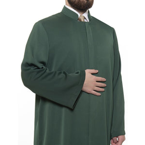 Grandad Collet Dark Green Turkish Jubba S, M, L, XL Thobe, Galabiyya, Jubbah, Disdasha, Cubbe, Long Kurta, Muslim Clothing