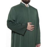 Grandad Collet Dark Green Turkish Jubba S, M, L, XL Thobe, Galabiyya, Jubbah, Disdasha, Cubbe, Long Kurta, Muslim Clothing