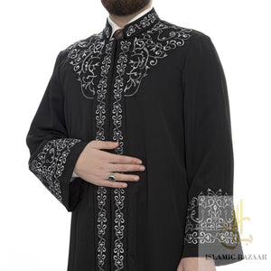 Last Ottoman Sultan Abdulhamid Jubbah S, M, L, XL, XXL Muslim Mens Prayer Daffah, Islamic Mens Long Kurta, Lux Embroidered Thobe, Bisht