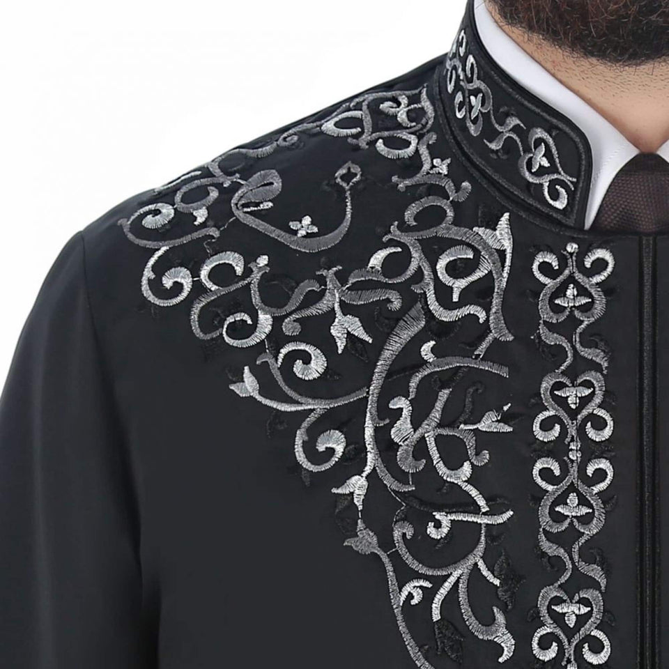 Last Ottoman Sultan Abdulhamid Jubbah S, M, L, XL, XXL Muslim Mens Prayer Daffah, Islamic Mens Long Kurta, Lux Embroidered Thobe, Bisht