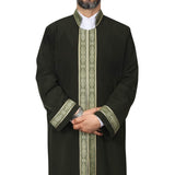 Khaki and Light Green Bordured Jubbah M, L, XL Imams Daffah, Jalabiya for Men, Muslim Mens Jubba, Thobe, Galabiyya, Long Kurta, Cubbe, Bisht