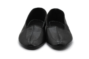 Lux grejac za noge od prave kože crne veličine za muškarce | Zimske čarape |Zimske cipele | Unisex kućne papuče | Ručno rađene kožne čarape
