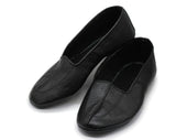 Lux Genuine Leather Black Feet Warmer with Men Size | Winter Socks |Winter Shoes | Unisex House Slippers | Handmade Leather Socks