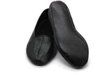 Lux Genuine Leather Black Slippers  with WOMEN Size | Indoor Socks | Garden Shoes | Indoor House Slippers | Handmade Leather Socks