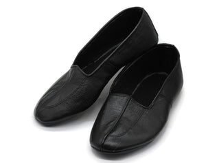 Luks crne papuče od prave kože sa ŽENSKOM veličinom | Indoor Socks | Baštenske cipele | Sobne kućne papuče | Ručno rađene kožne čarape