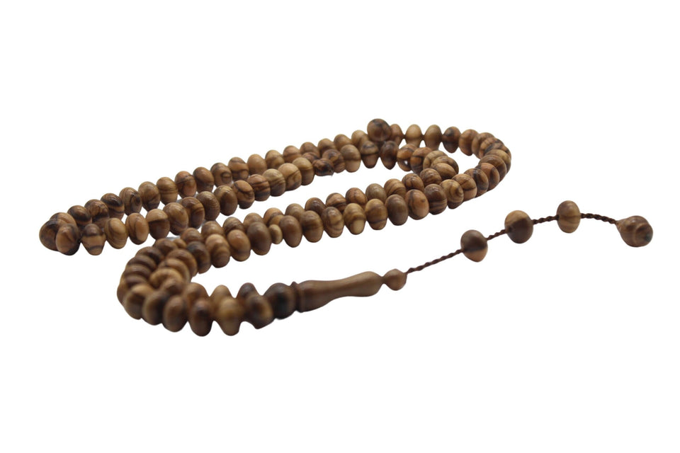 99 Beads Genuine Olive Wood Prayer Beads, 9x7mm Misbaha Tasbih Tasbeeh Tesbih Tijani tasbih subha prayer beads, Tasbih Necklace TSBK
