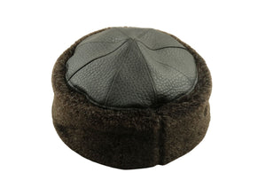 Foldable Faux Fur Hat, Faux Leather Winter Hat, High Quality Faux Leather Retro Watermelon Beanie, Casual Caps Hat, Kufi Hat