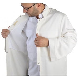 Mens Wear Cream Thobe, Galabiyya, Jubbah, Kurta Islamic Wear, Islamic Tunic, Muslim Long Kurta, Muslim clothes, Prayer Dress, Prayer Jubbah