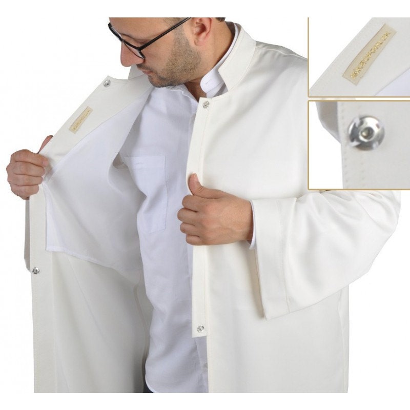 Mens Wear Cream Thobe, Galabiyya, Jubbah, Kurta Islamic Wear, Islamic Tunic, Muslim Long Kurta, Muslim clothes, Prayer Dress, Prayer Jubbah