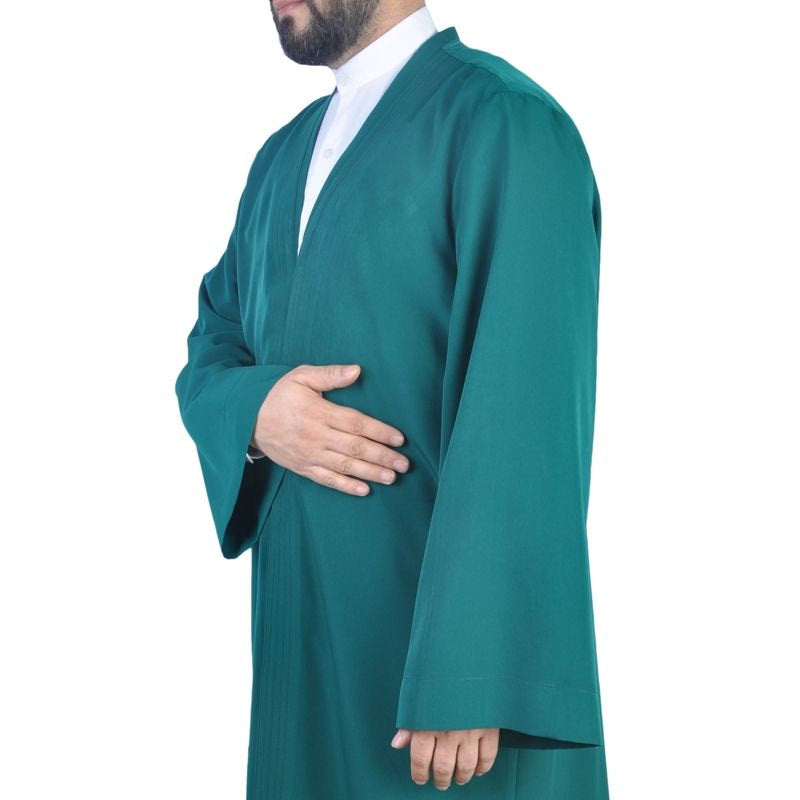 S, M, L, XL, 2XL Plain Mens Wear Green Thobe, Galabiyya, Jubbah, Islamic Wear, Muslim tunic, Muslim Long Kurta, Muslim Clothes, Basic Jubbah - islamicbazaar