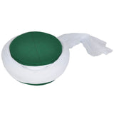 Saladin Islamic Unique Art Green and White 3m Cloth Imamah Sharif - Islamic Wear Kufi Taqiyah with shimla - head cap taqiyyah hat
