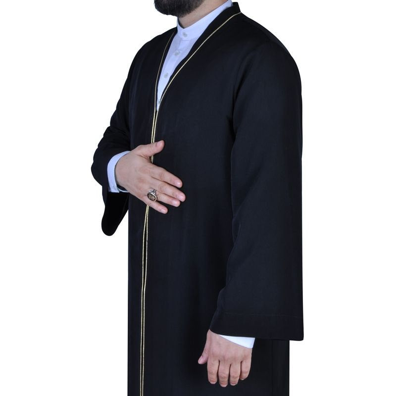 Muslim Long Kurta - S M, L, XL, XXL  Plain Mens Wear, Black Thobe, Galabiyya, Jubbah, islamic wear, Muslim tunic ,  Muslim Clothes, Islamic
