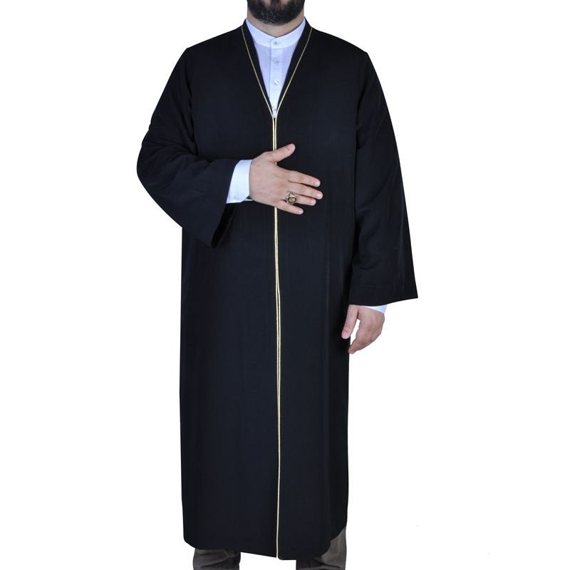 Muslim Long Kurta - S M, L, XL, XXL  Plain Mens Wear, Black Thobe, Galabiyya, Jubbah, islamic wear, Muslim tunic ,  Muslim Clothes, Islamic