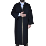 Muslim Long Kurta - S M, L, XL, XXL  Plain Mens Wear, Black Thobe, Galabiyya, Jubbah, islamic wear, Muslim tunic ,  Muslim Clothes, Islamic