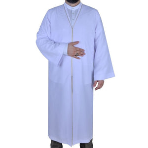S, M, L,XL,XXL Plain Mens Wear, White Thobe, Galabiyya, Jubbah, islamic wear, Muslim tunic , Muslim Long Kurta, Muslim Clothes, Islamic,