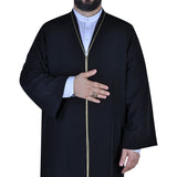 Muslim Long Kurta - S M, L, XL, XXL  Plain Mens Wear, Black Thobe, Galabiyya, Jubbah, islamic wear, Muslim tunic ,  Muslim Clothes, Islamic