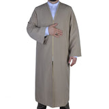 Muslim Long Kurta S, M, L, XL, XXL Plain Mens Wear, Light Brown Thobe, Galabiyya, Jubbah, Islamic Wear, Muslim Tunic,  Muslim Clothes - islamicbazaar